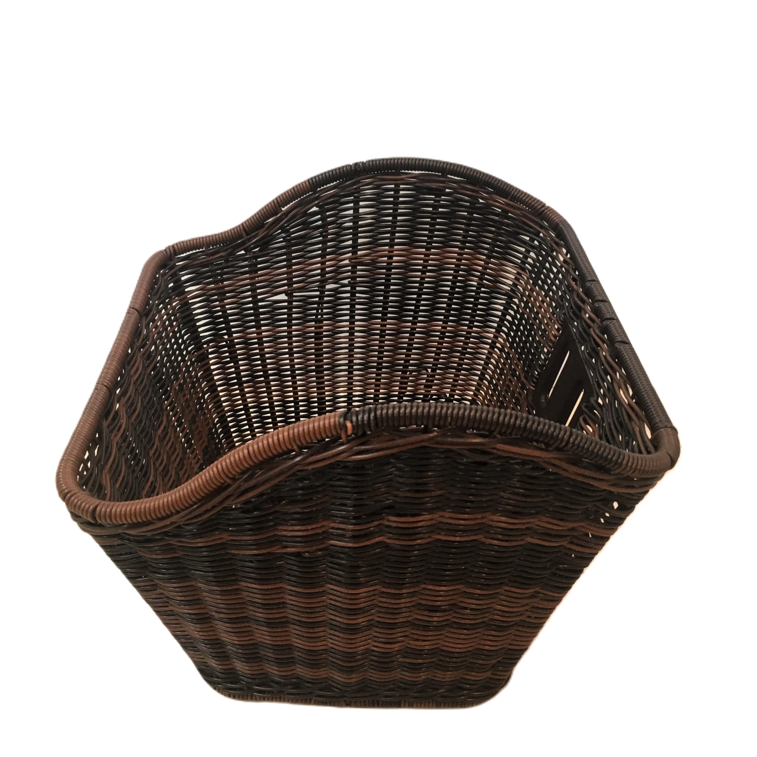 Amazon | 自転車 かご 前 フロント用 籐風ビニールバスケット A