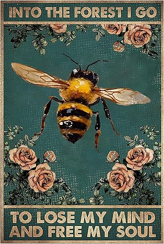 Letreros metálicos con texto en inglés Into The Forest I Go To Lose My Mind And Free My Soul (Into the Forest I Go To Lose My Mind And Free My Soul)