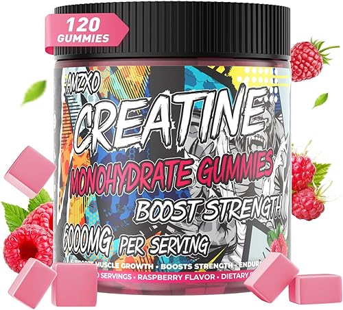 Gomitas de monohidrato de creatina, 0.24 oz para hombres y mujeres, monohidrato de creatina complejo masticable para fuerza muscular,