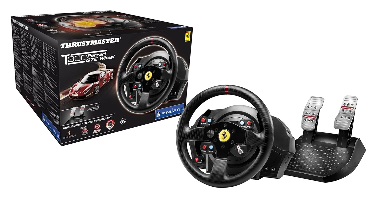 Thrustmaster T300 Ferrari GTE Official Force Feedback wheel (PS4/PS3/PC DVD)
