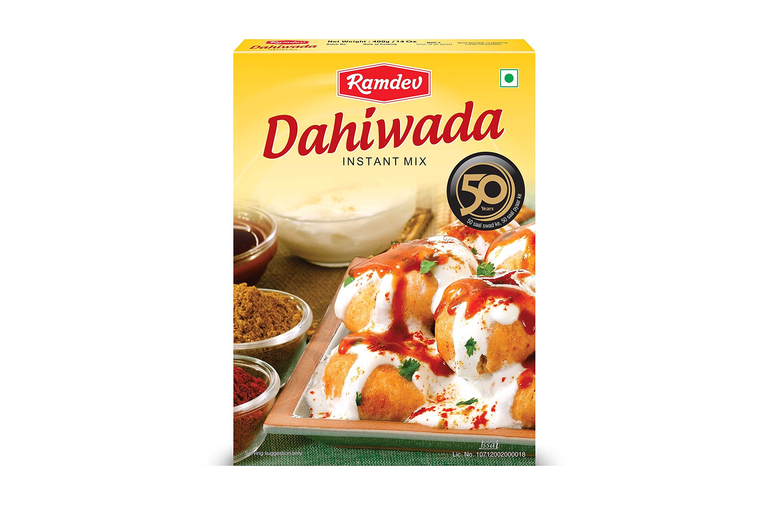 Ramdev Dahiwada instant Mix 400 g Flour - Pack of 5