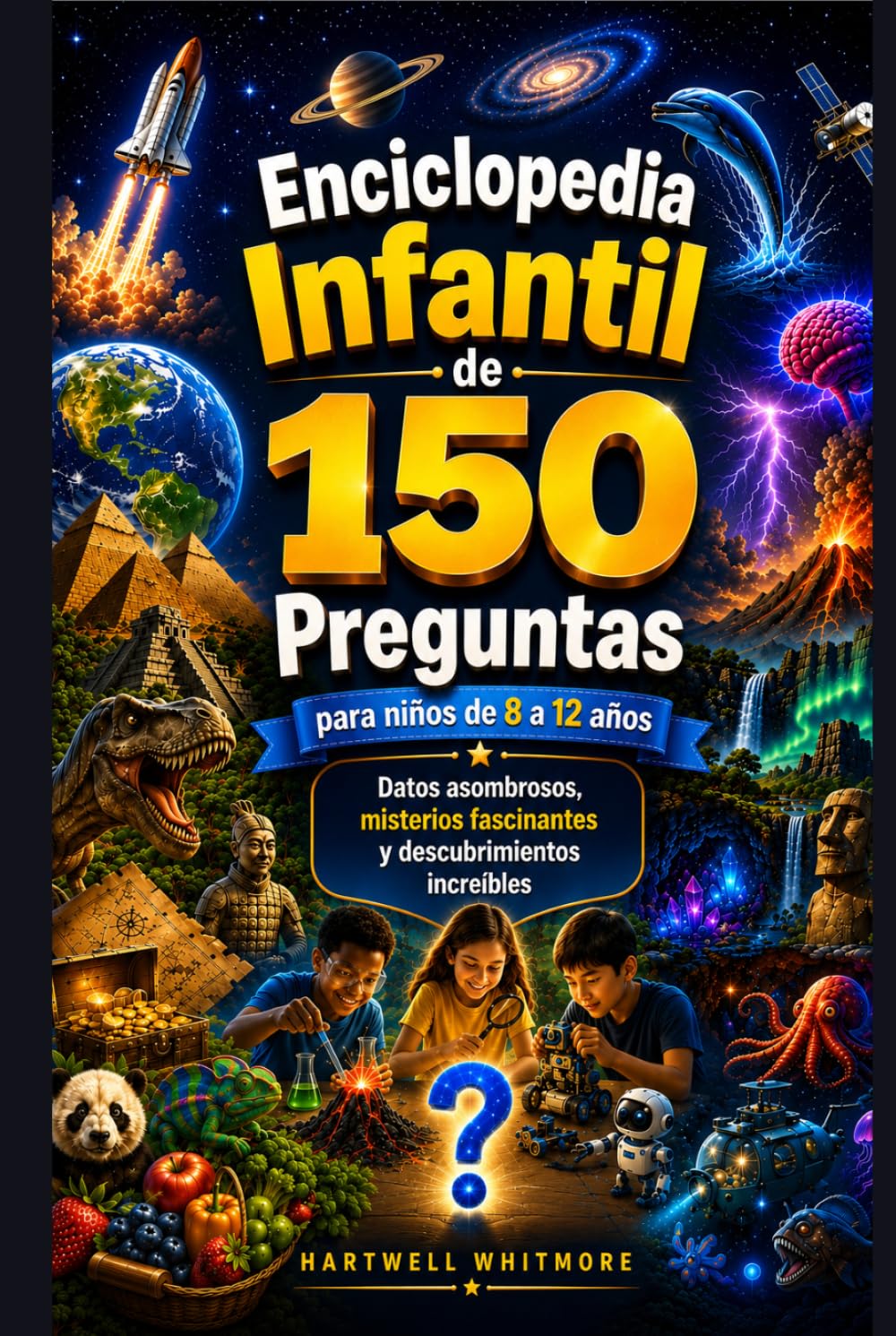 ENCICLOPEDIA INFANTIL DE 150 PREGUNTAS PARA NIÑOS (DE 8 A 12 AÑOS): Datos asombrosos, misterios fascinantes y descubrimientos increíbles.