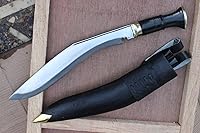 Vista 2 de 13" Service Kukri - Khukuri de acero de alto carbono, cuchillos forjados a mano, Kukris tradicional de Nepal
