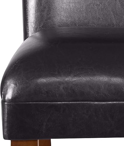 Miniatura 23 de Homepop Decoración del hogar | Taburetes de bar clásicos de altura de mostrador | Taburetes de bar de piel sintética de 24 pulgadas | Muebles