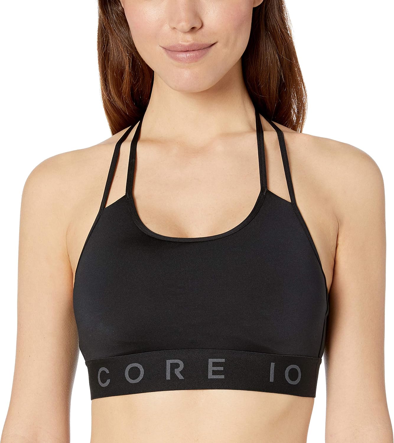  Brand - Core 10 Women's Plus Size Multi-Strap Sports Bra with Removable cups, black, 3X : Clothing, Shoes & Jewelry