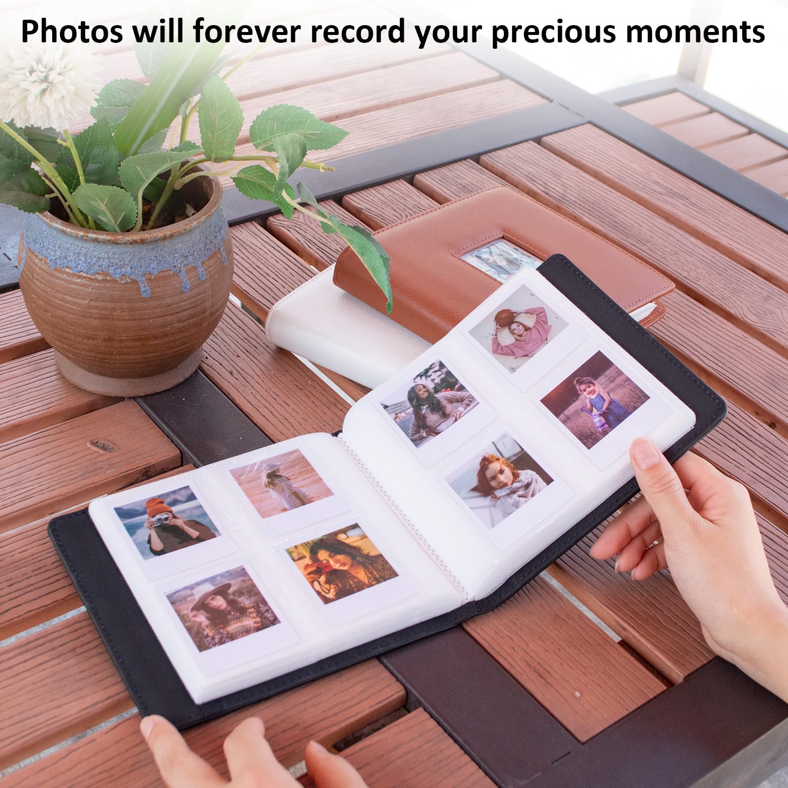 MUZIRI KINOKOO 288 Pockets Photo Album for Polaroid GO Instant Camera PU Leather Large Capacity Album for Polaroid GO Camera Film 2.62 * 2.12 Inch Film Collection Souvenir Photo Album - Image 4