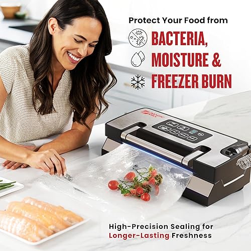 Miniatura 6 de Magic Mill Máquina selladora al vacío líquida profesional, nueva tecnología de patente para alimentos líquidos, secos y húmedos, bloqueo de mango