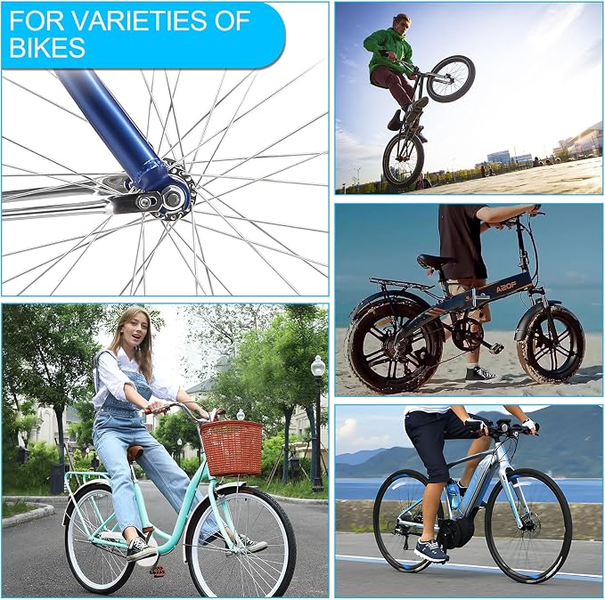 Kit de 24 tuercas y arandelas para ejes de bicicleta M8 M9.5 M10 miniatura 7