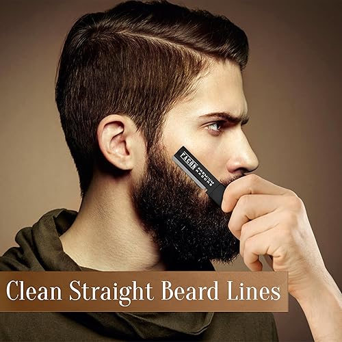 Miniatura 12 de Facón - Maquinilla de afeitar recta para hombre, kit profesional de afeitar de borde recto con 100 cuchillas, afeitadora barbero japonesa de acero