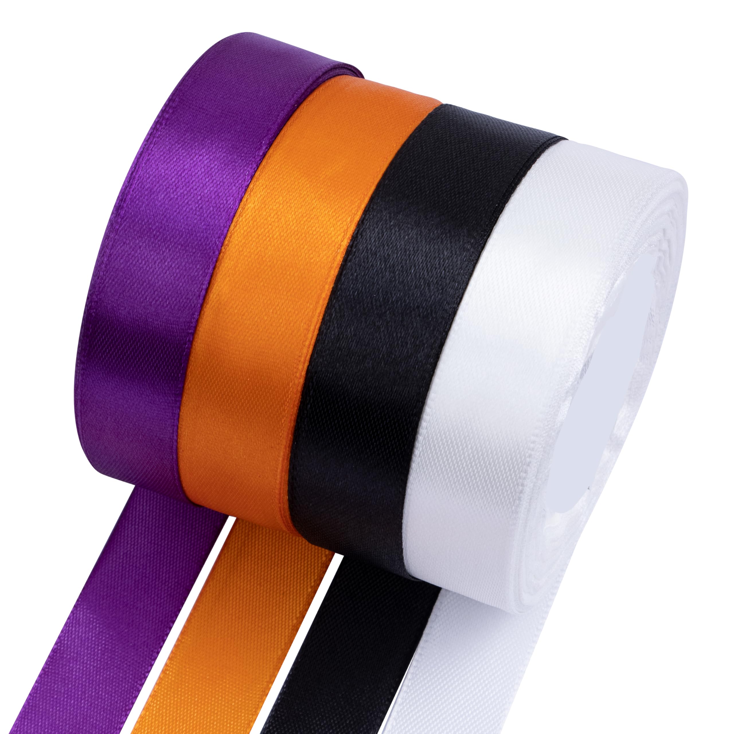 Foshird Satin Ribbon 20mm Halloween Deko Thick Ribbons for Gift Wrapping Crafting Hair Bows Party Decorations Wedding Car Cake Christmas