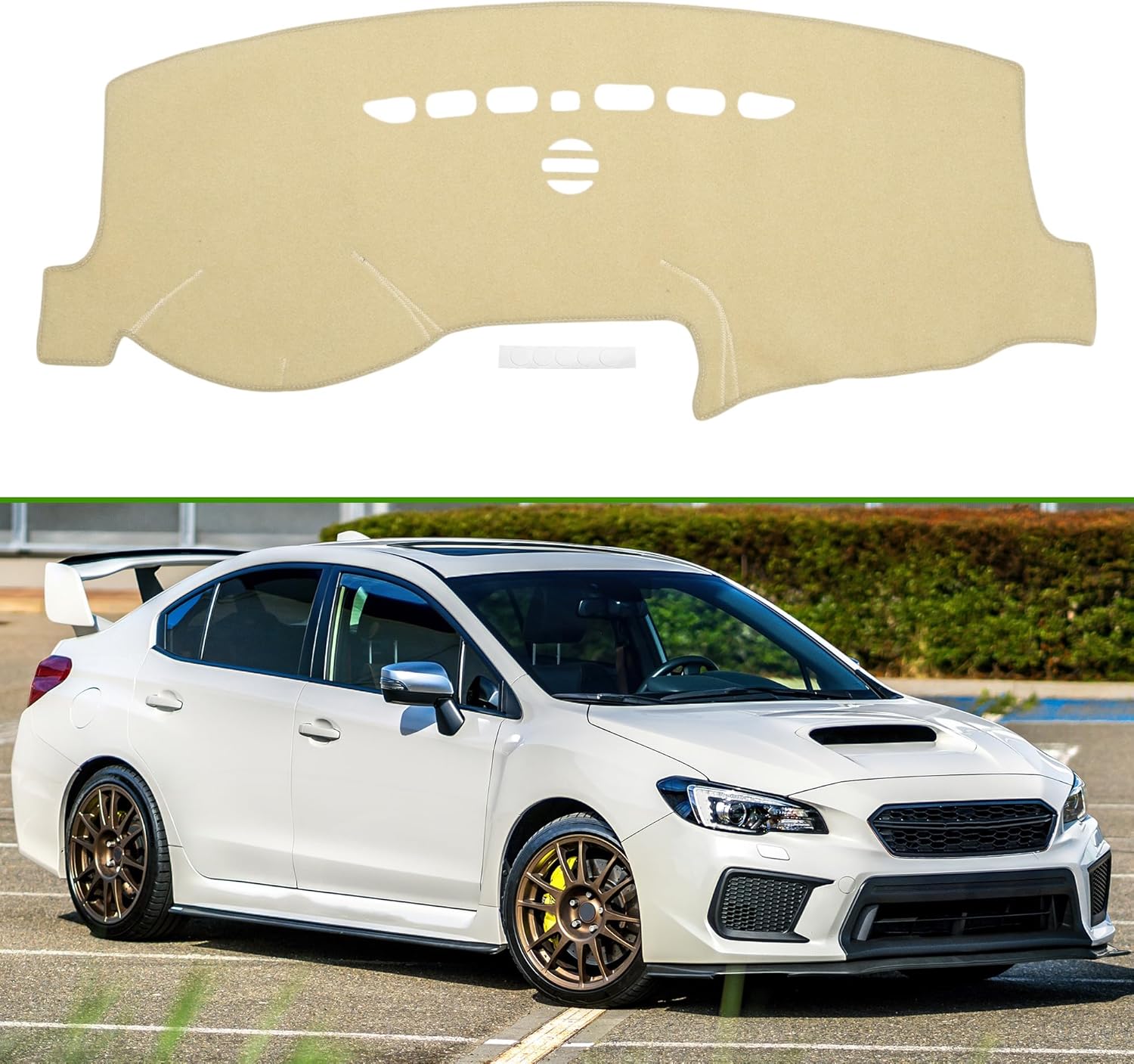 Dashboard Cover for Ford Fusion 2013-2021 Non-Slip Interior Dash Cover Mat Polyester Silicone