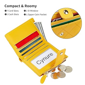 Amazon.com: Cynure Women's Cute Leather Card Holder Small