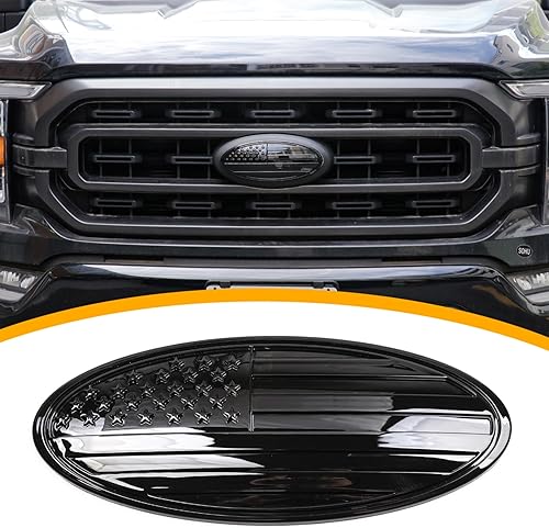 Miniatura 10 de RERPRO Cubierta de emblema para puerta trasera de parrilla delantera de 9.5 pulgadas, compatible con Ford F150 2015-2024, accesorios de decoración