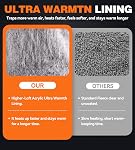 JDL 100% Waterproof Winter Work Gloves for Men & Women, Thermal Insulated Freezer Gloves for Cold Weather, Super Grip Palm, Carbon Black, Large