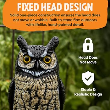 Amazon.com : Dalen Lifelike Great Horned Owl Decoy Bird Repellent