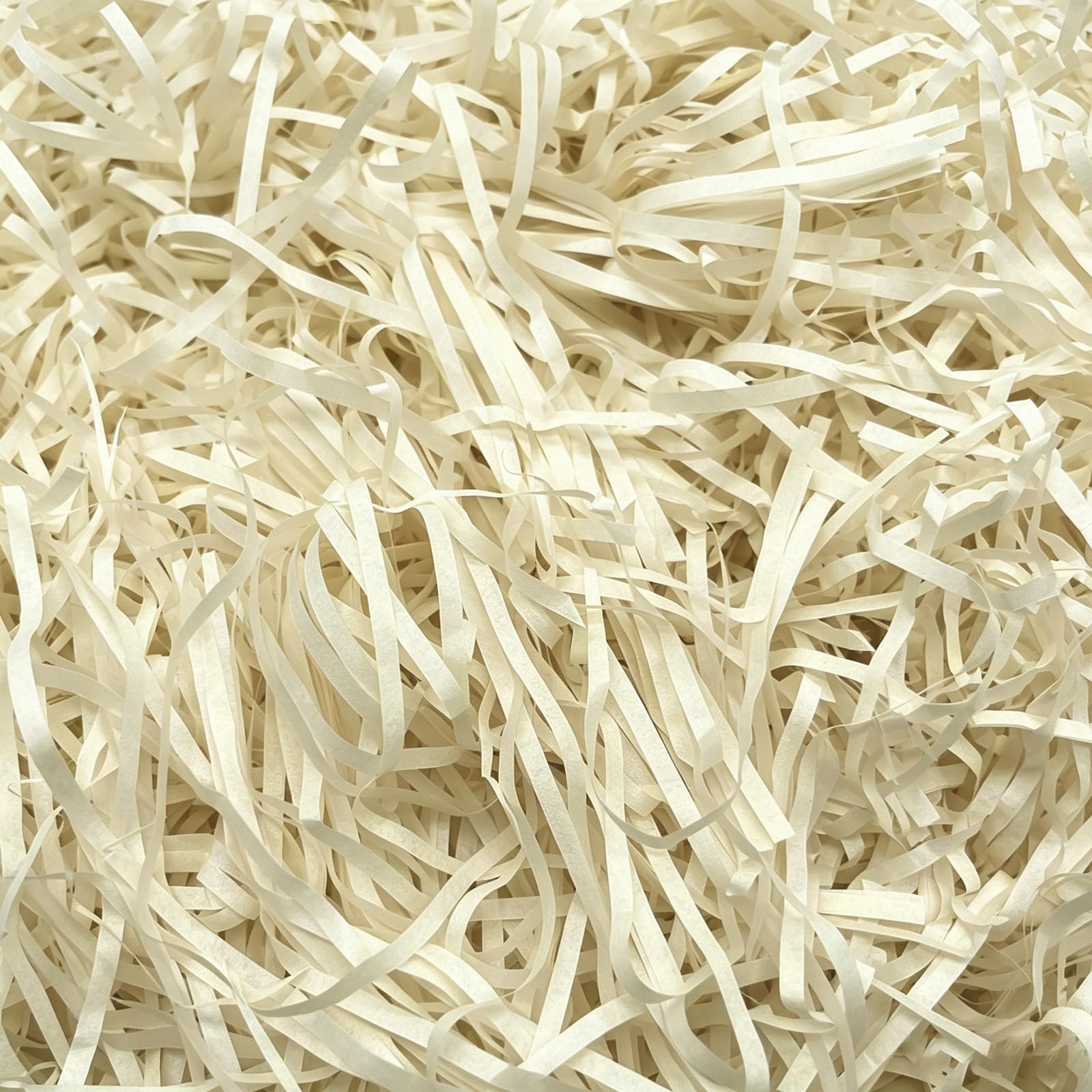 2 LB Light Ivory Raffia Paper Shreds Filler, Raffia Grass Paper Shreds