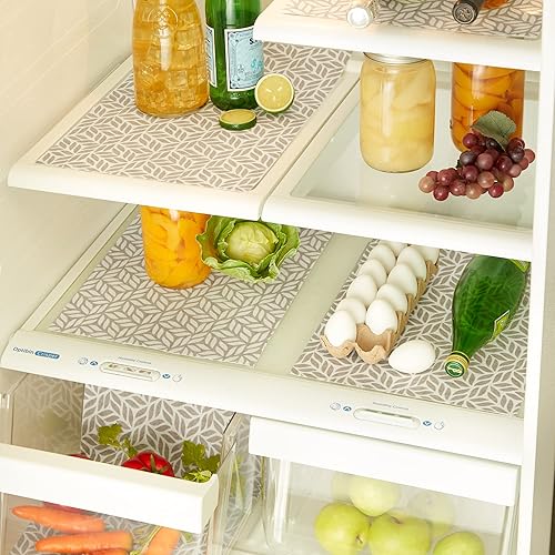 Miniatura 6 de DII Colección de revestimientos para refrigerador, no adhesivos, se pueden cortar para adaptar su tamaño, 12 x 24pulgadas, diseño de hoja abstracta