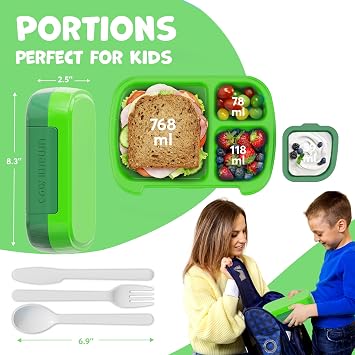 Umami Bento Box for Kids, Leakproof Lunch Box Containers, Ice-pack Included