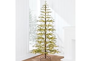 Pre-Lit 6ft Artificial Christmas Tree with Warm White & Multicolor LED Lights