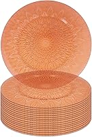 Vista 12 de PARTY BARGAINS Platos de carga de plástico de 13 pulgadas, diseño de gota de lluvia, azul, cargadores de mesa redonda desechables para bodas