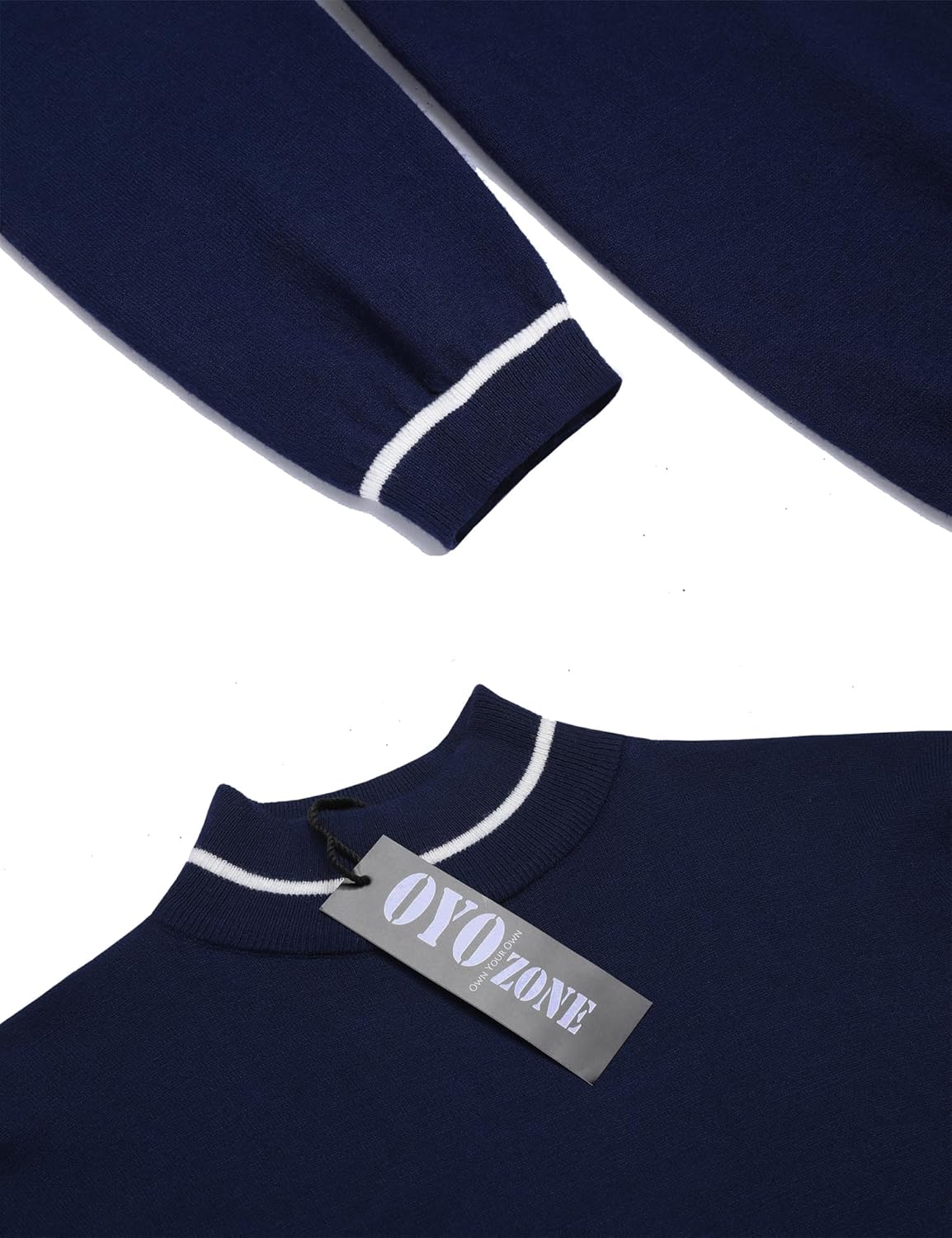 Men's Slim Fit Mock Turtleneck Pullover Sweater Casual Basic Knitted Thermal Sweaters - Image 4