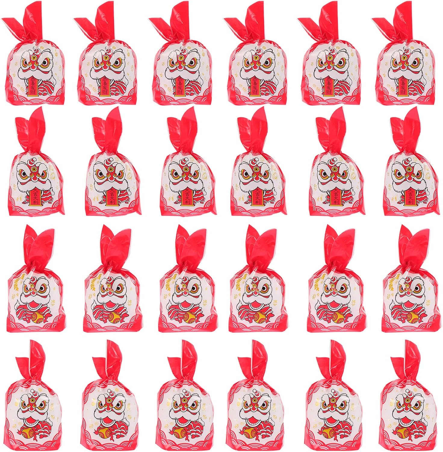 Healifty 50pcs New Year Gift Bag Snacks Storage Pouch