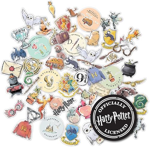 Miniatura 10 de Conquest Journals Harry Potter - Juego de 50 calcomanías de vinilo de acuarela impermeables y resistentes a los rayos UV ideales para todos tus