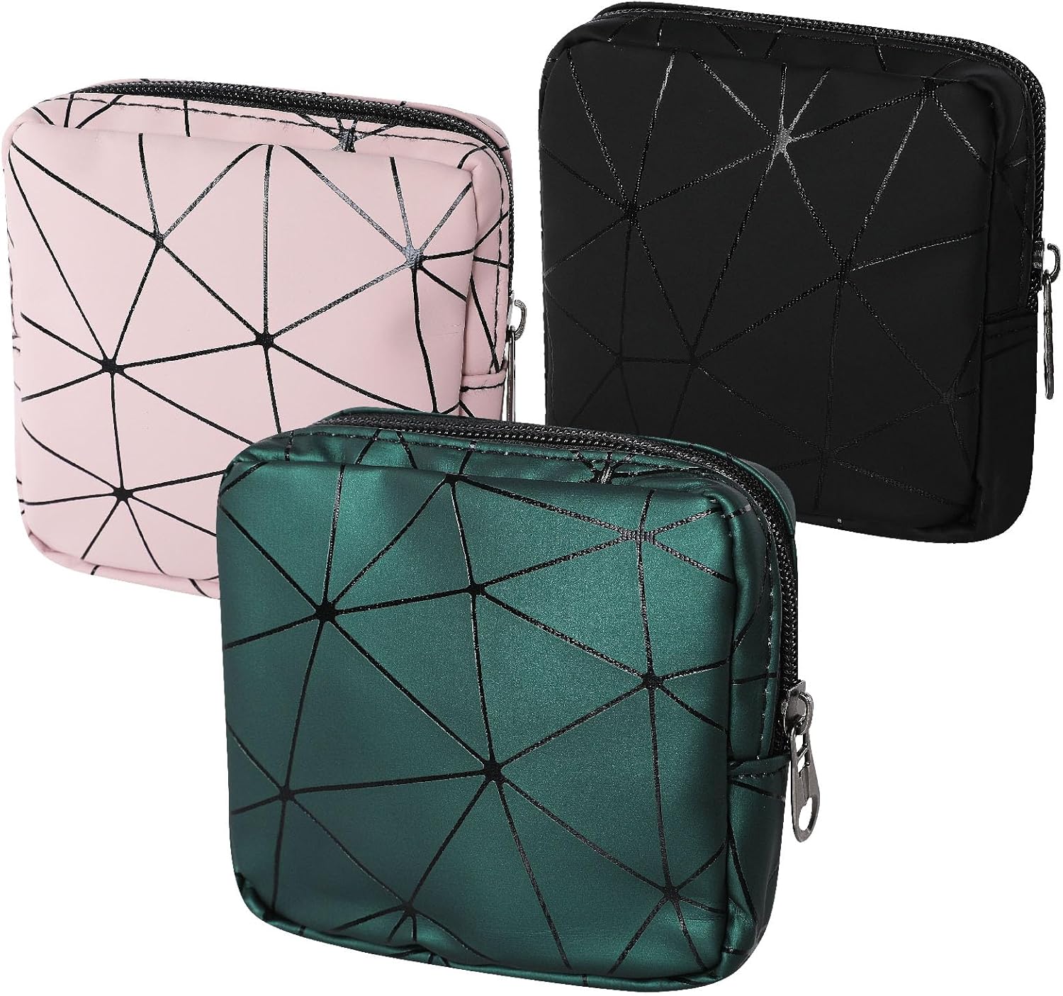 3Pcs Sanitary Napkin Storage Bag Tampon Bags Tampon Pad Holder for Purse Nursing Pad Holder with Zipper Menstrual Pad Feminine Product Pouch First Period Bag for Teen Girls Women 3Pcs Sanitary Napkin Storage Bag Tampon Bags Tampon Pad Holder for Purse Nursing Pad Holder with Zipper Menstrual Pad Feminine Product Pouch First Period Bag for Teen Girls Women