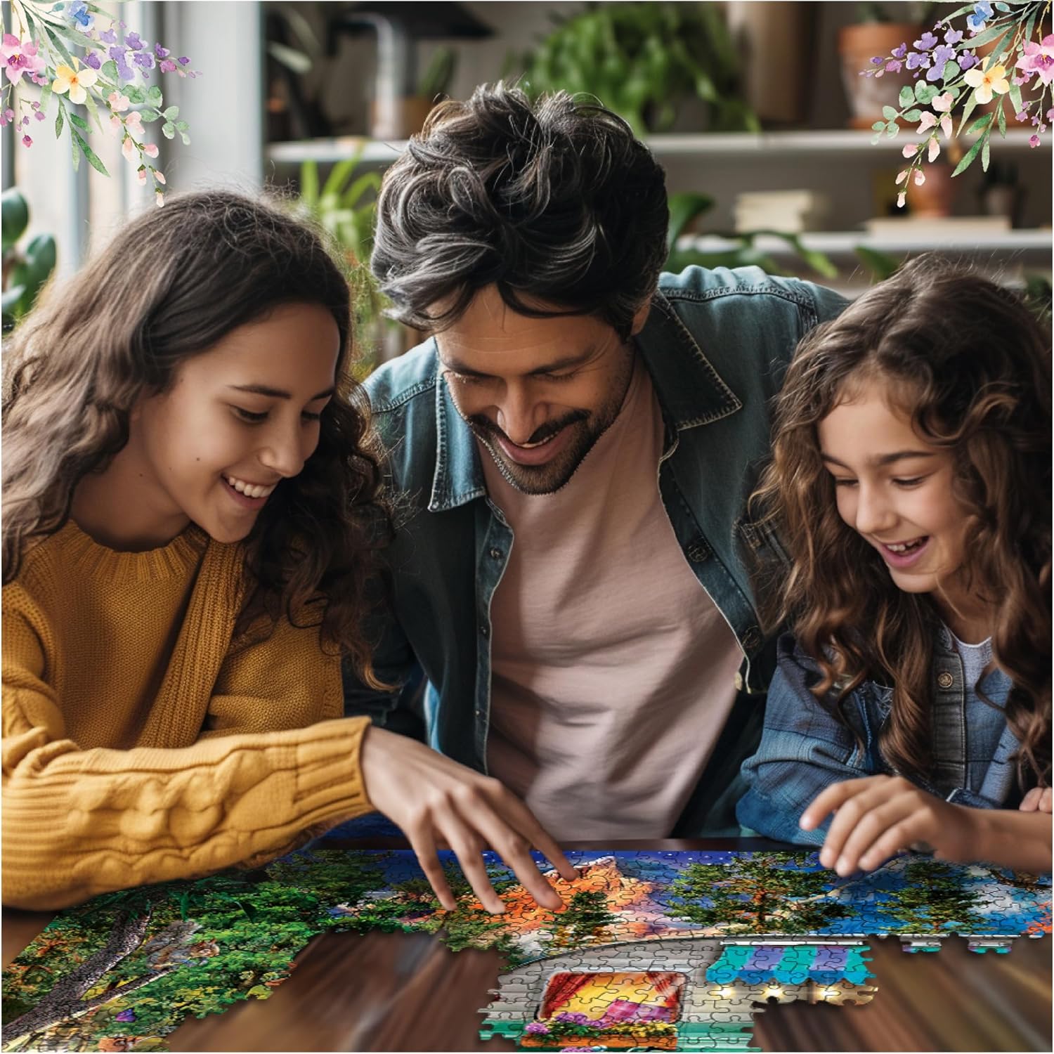 White Mountain 1000 Piece Jigsaw Puzzle Scenic Summer Camping Puzzles with Large Pieces for Adults and Family 24"x30" - Camper