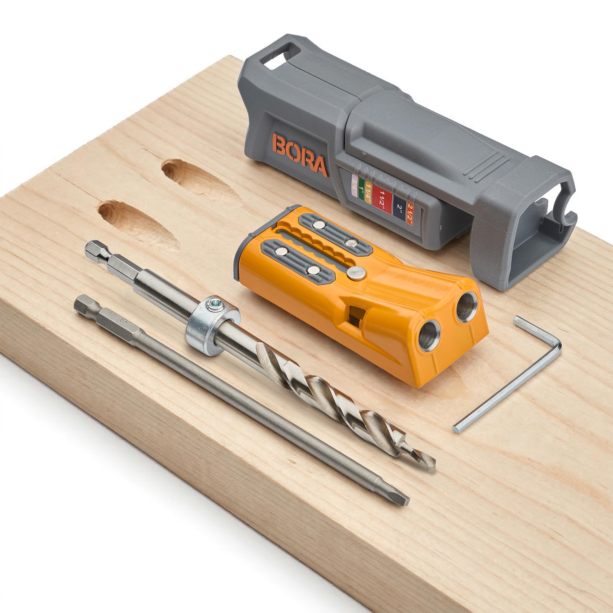 BORA Pro Compact Metal Pocket Hole Jig Kit, Auto Adjusting Drill Guide