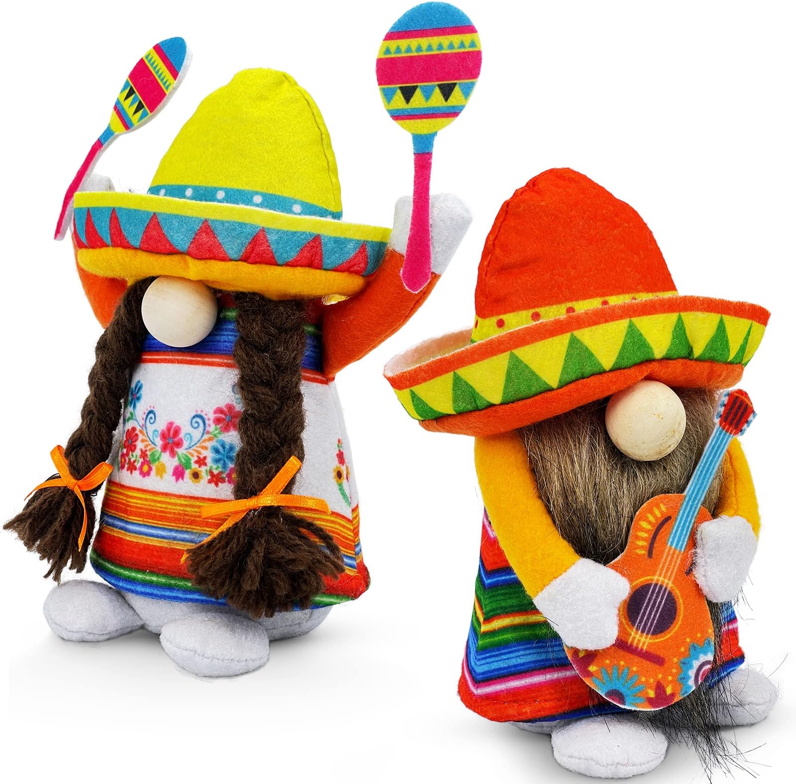 Cinco de Mayo Decorations - Cinco de Mayo Plush Gnomes for Home - Mexican Theme Party Decorations Supplies - Taco Tuesday Fiesta Ornaments Doll Table Centerpieces Decor - Carnival Festivals Figurine