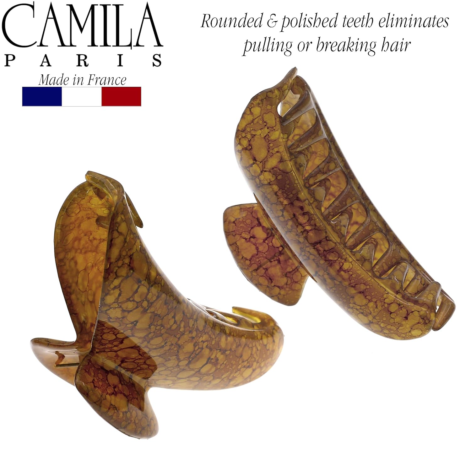 Camila Paris MP925 French Hair Clip for Women Thick Hair for Long Curly Wavy Hair, Girls Hair Claw Clips Jaw, Durable Styling Big Claw Clip for Thick Hair, Strong Hold No Slip Grip, Made in France - Image 6