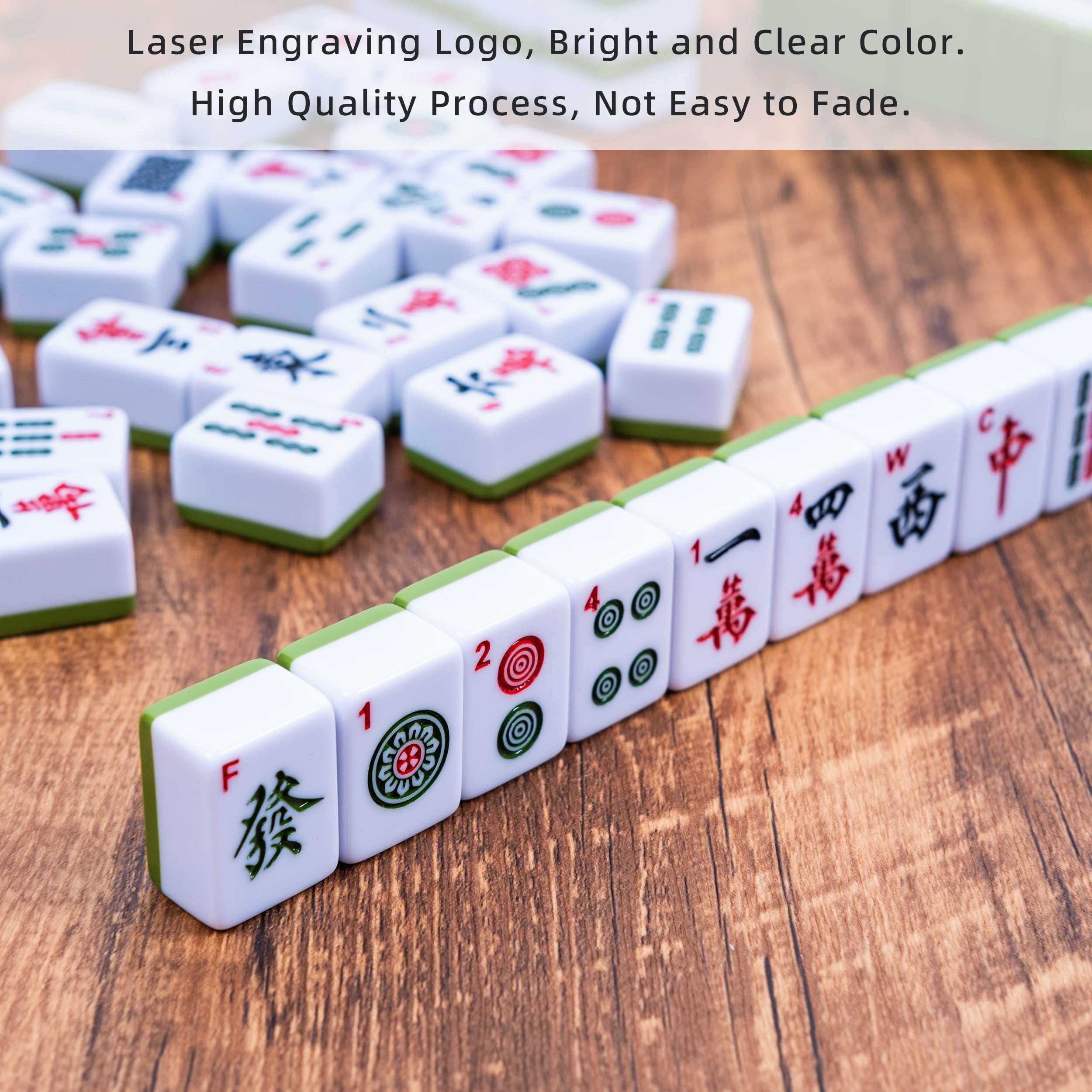 Amazon.com: drizzle 30mm Numbered Mahjong Game Set - 1.2