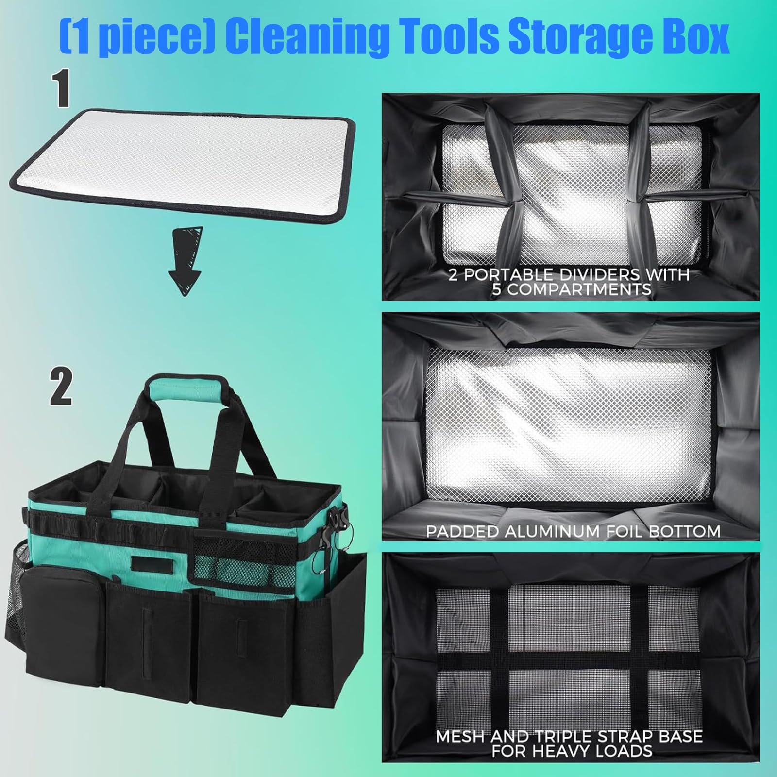 Organizador de bolsa de almacenamiento para hogar, bolsa de tela estructurada 600D, diseño de bolsillo exterior, correa desmontable, diseño de acceso abierto para estanterías de armario, portátil