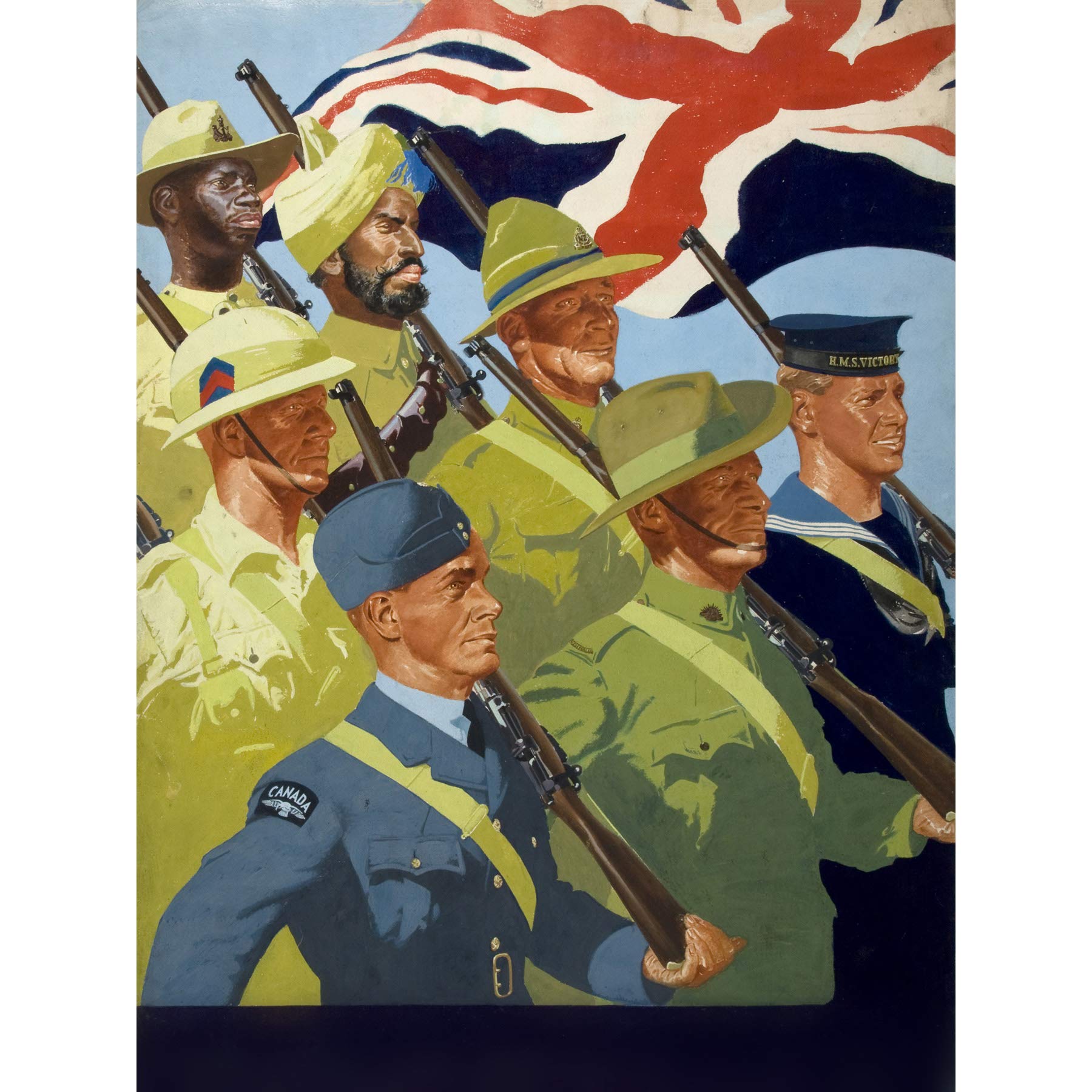 Little War WWII UK British Commonwealth Advert Premium Wall Art Canvas Print 18X24 Inch