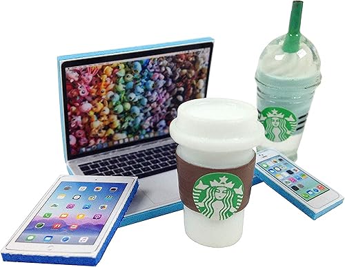 Compatible con Littlest Pet Shop Accessories LPS - Juego de manualidades en miniatura, bolsa de regalo de espuma para tablet, teléfono, mascotas no