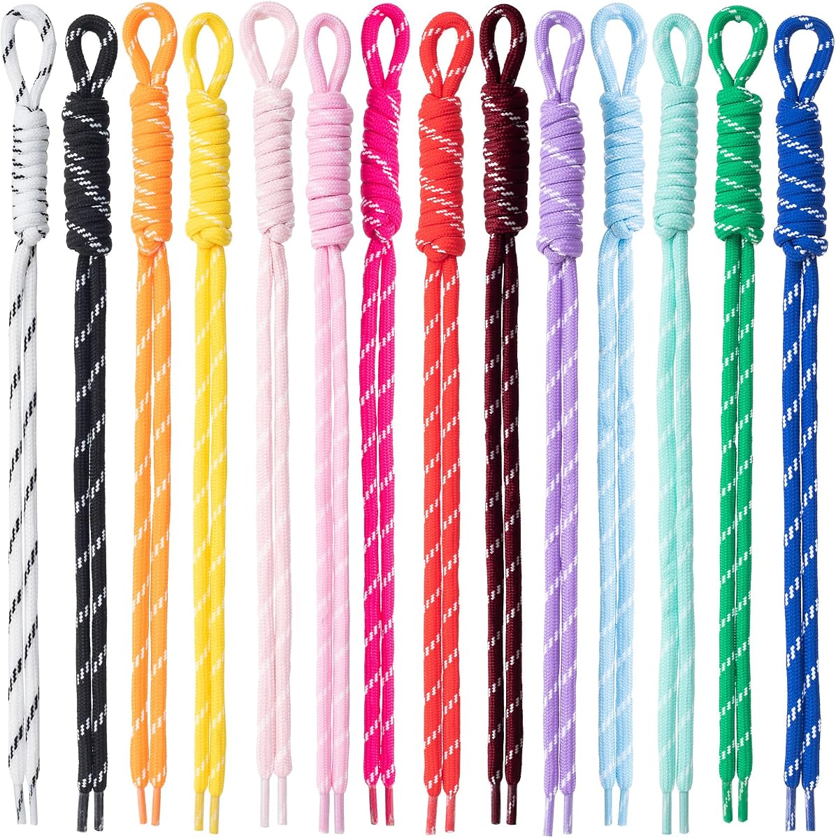 PAGOW Cuerdas coloridas de Paracord, accesorios del kit de llavero de Paracord, reemplazo del cordón del llavero del encanto del bolso de la cuerda trenzada