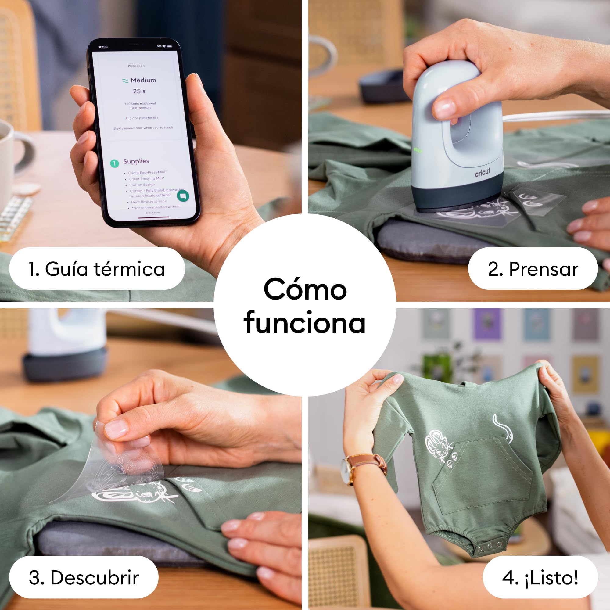 Cricut EasyPress Mini LT | Prensa térmica compacta para planchar vinilo (HTV), Infusible Ink y sublimación | Zen Blue
