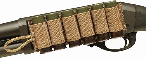 Miniatura 5 de Esstac 6 tarjetas de transporte redondas de escopeta para calibre 12 con respaldo de gancho y bucle