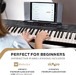Alesis Melody 61 MK4 Keyboard Piano for Beginners with 61 Keys, Speakers, Stand, Bench, Headphones, Tablet/Sheet Music Stand, 300 Sounds and Music Lessons