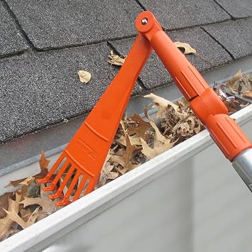 EZ Smart Mini Gutter Rake - Tool Only - Clean Gutters Without a Ladder | Clears Stuck Leaves Reaches Tough Spots No Ladder Needed