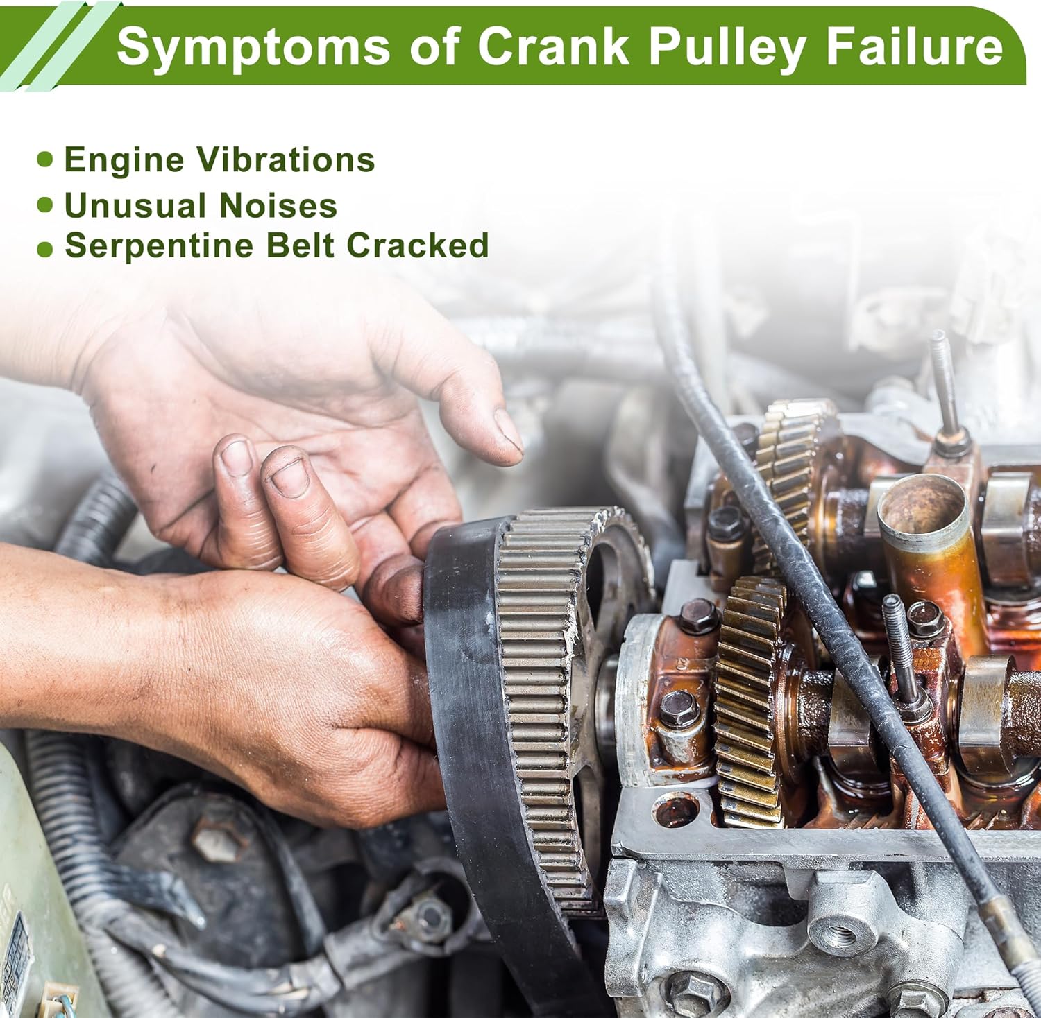 Engine Harmonic Balancer Crank Pulley for Lexus for Scion XA for Lexus XB 04-06 1340721020/13407-21020 Steel Balancer Crankshaft Pulley 4+3 Black