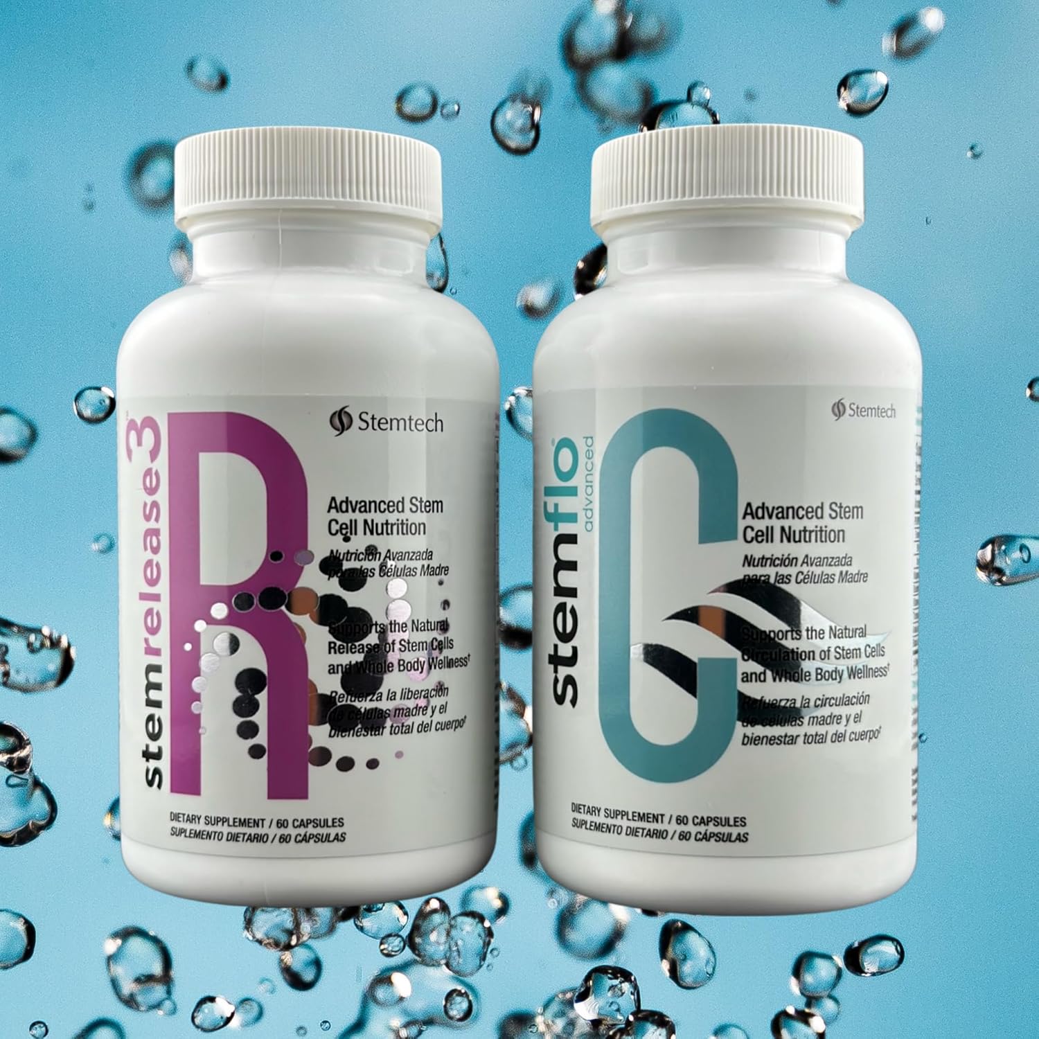 StemRelease3 & StemFlo Combo Pack | Supports Stem Cell Renewal, Circulation, Detox & Cardiovascular Health | with SE3, Fucoidan, Curcumin, AFA Extract & Enzymes | 30 Servings - Image 6