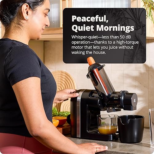 Miniatura 2 de Greater Goods Exprimidor de masticación lenta - Un potente exprimidor de prensa en frío fácil de limpiar  Un extractor de jugo para los jugos de