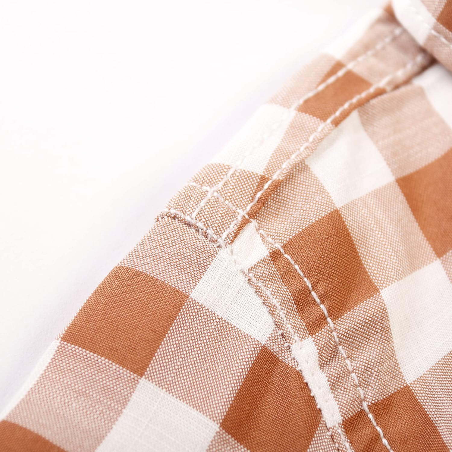 OCHENTA Boys Plaid Button Down Shirt Long Sleeve Gingham School Uniform Tops for Little/Big Kids - Image 7