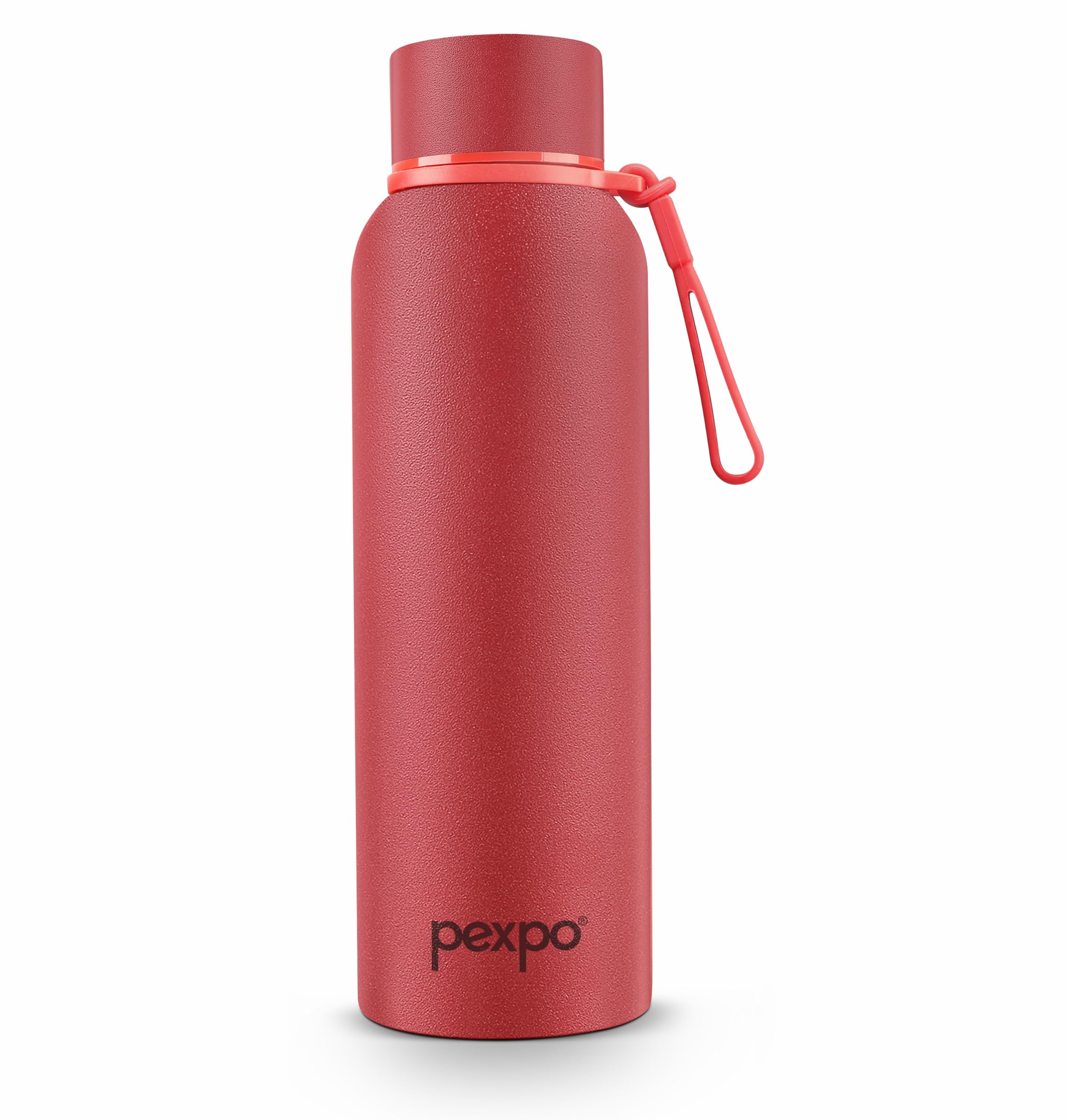 Pexpo Bravo Hot & Cold ISI Certified Flask | Stainless Steel Water Bottle - 700ml Crimson Red Thermoflask | Office| Gym| Travelling| Home| School| Adults & Kids