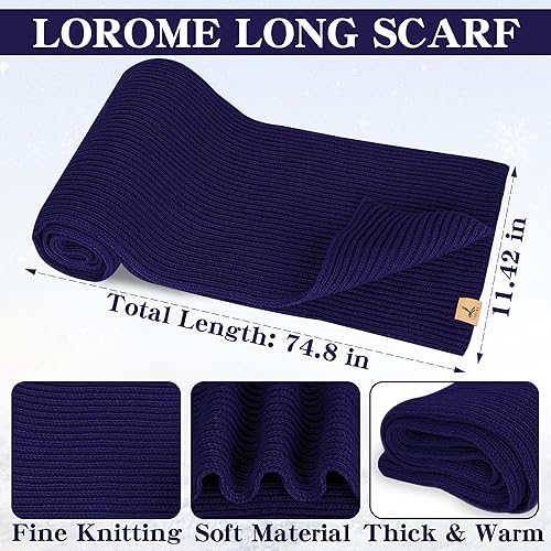 Miniatura 3 de Juego de 3 piezas de gorro de invierno y bufanda, gorro de punto suave y cálido, guantes para pantalla táctil, juego de bufanda de punto largo