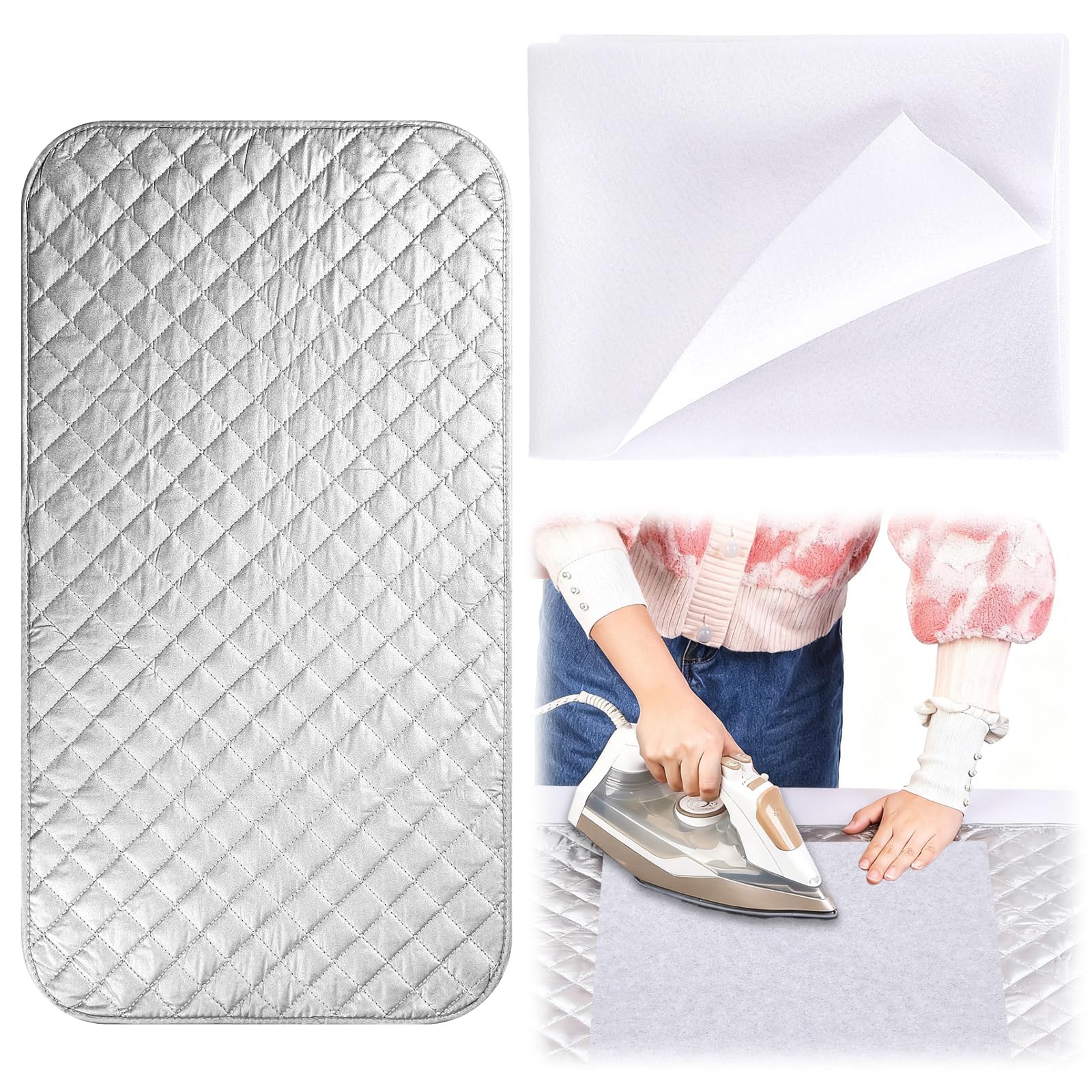 Travel Ironing Board, Interfacing Fabric Iron on, 100cm Iron on Interfacing Medium Weight for Sewing Quilting Crafting and Garment Making Foldable and Portable for Family and Business