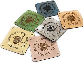 Unique cork leather labels, personalized leather labels, custom clothing labels made from vegan eco friendly sustainable cork leather, 25 pc