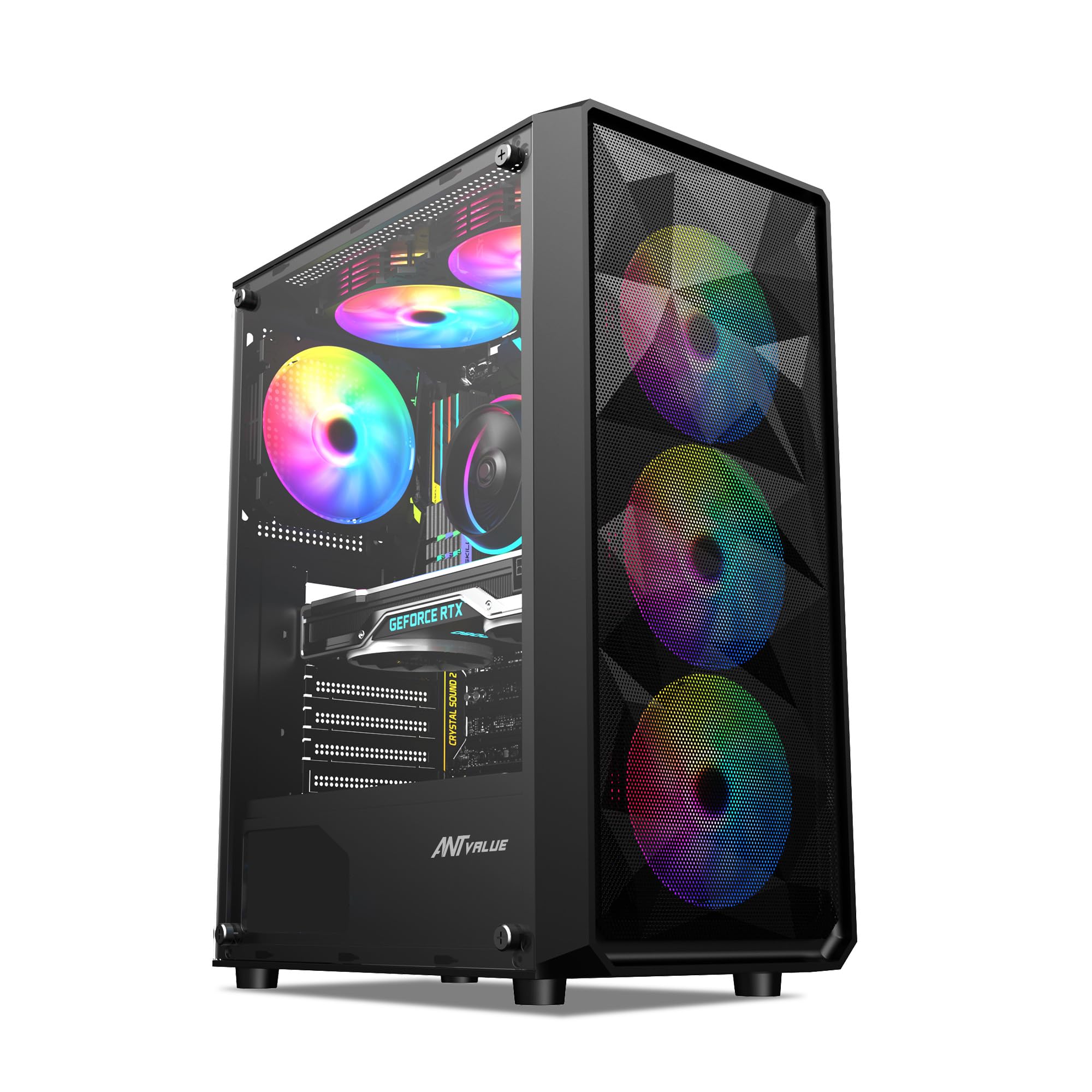 Ant Value Tempered_Glass VM41 Mid-Tower Computer Case/Gaming Cabinet -